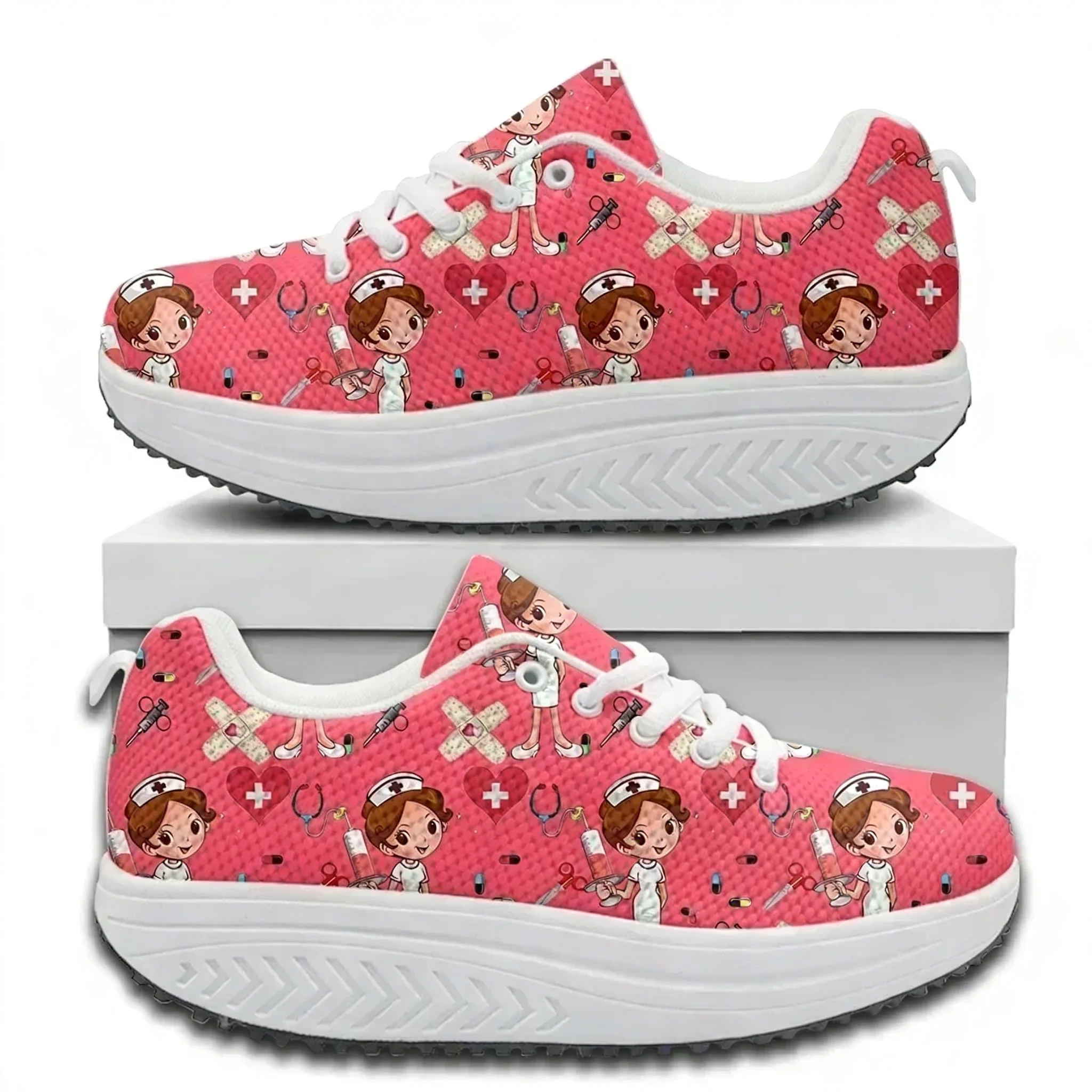 The Sneaker Care - Sepatu Sneakers Platform Bertali Nyaman Motif