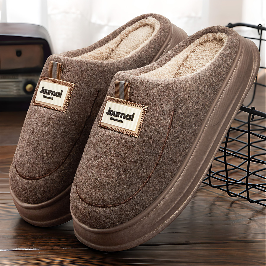 Sandal Rumah Pria Bahan Felt H - Insole Memory Foam ulasan dan harga