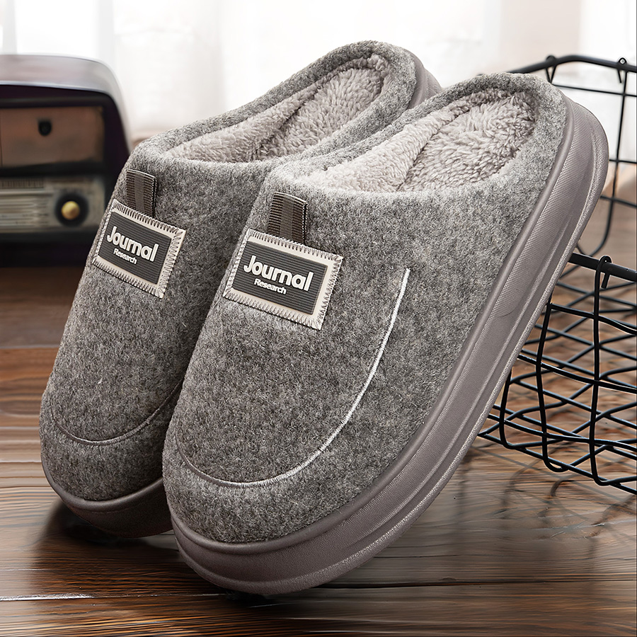 Sandal Rumah Pria Bahan Felt H - Insole Memory Foam ulasan dan harga