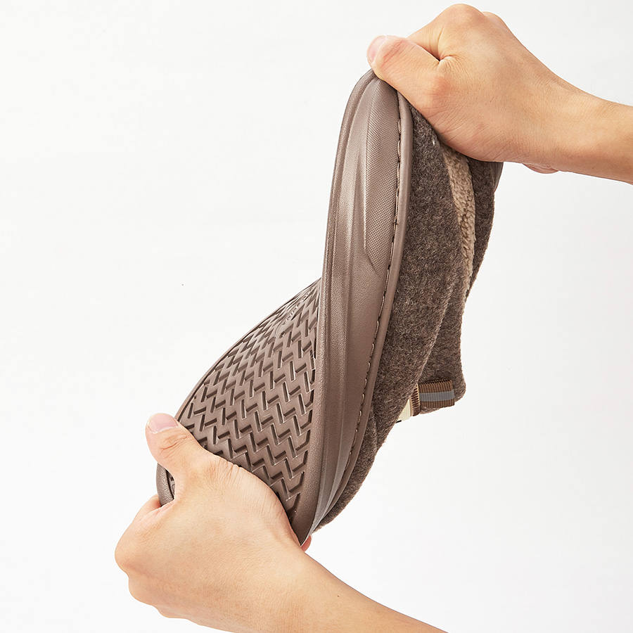 Sandal Rumah Pria Bahan Felt H - Insole Memory Foam ulasan dan harga